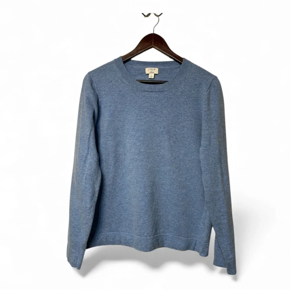 J. Crew bundle merino wool Teddie Pink and Blue Sweater Set